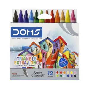 DOMS Tri Extra Long Wax Crayons