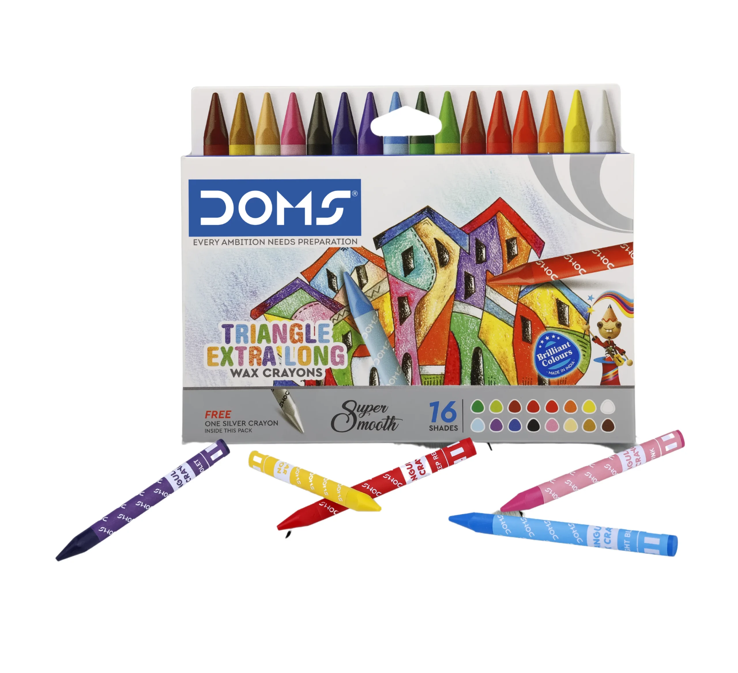DOMS Tri Extra Long Wax Crayons - Image 3