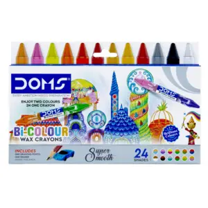 DOMS Bi-Colour Wax Crayons