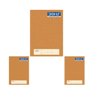 DOMS A4 Single line Notebook(Brown Series)- 29.7x 21Cm -140 Pages